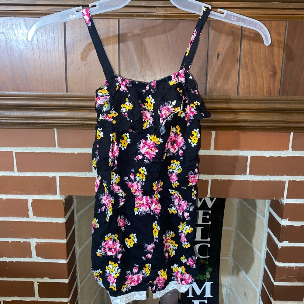 Floral Print Romper